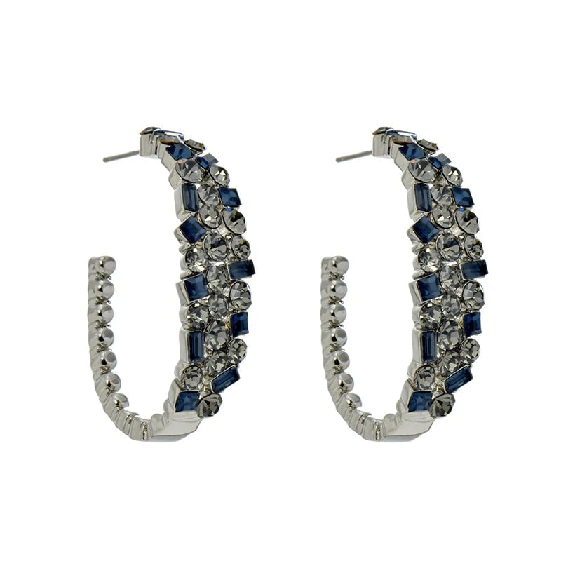 Diamant C-Form Ohrringe