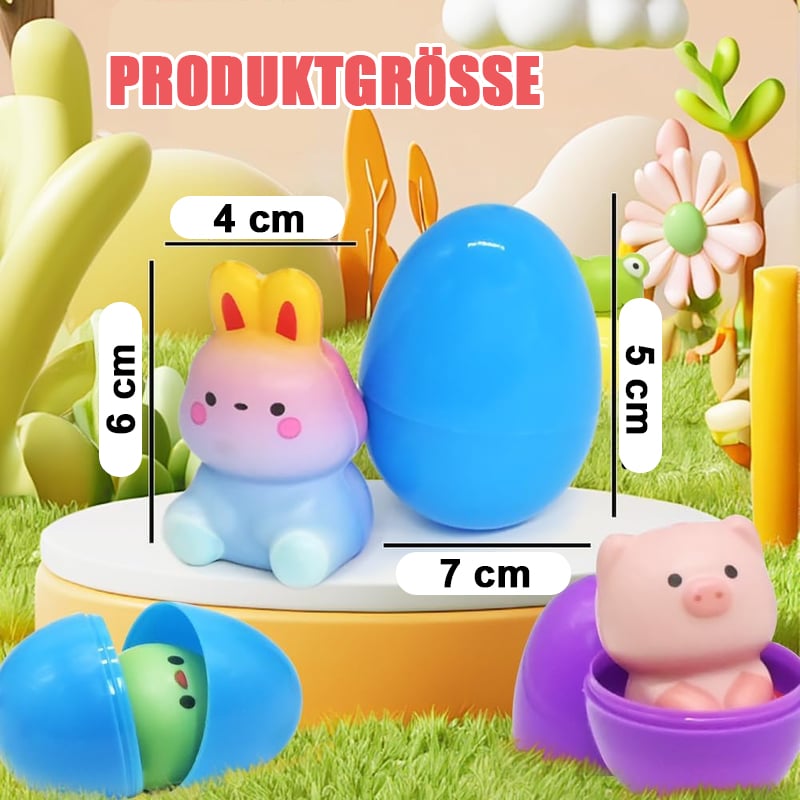 24 Stück Ostereier - Vorgefüllte langsam aufsteigende Quetschspielzeuge