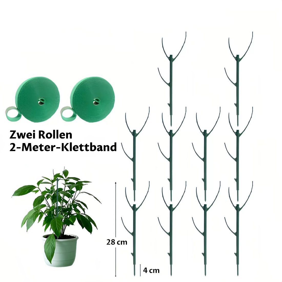 💕💖🌿 5er-Pack Pflanzenstützstäbe – Ideal für Stabilität und Wachstum deiner Pflanzen