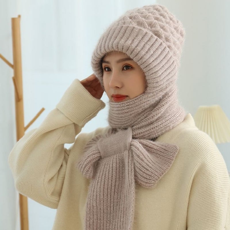🎄Vielseitiger Strickschal mit Kapuze für den Winter für Damen