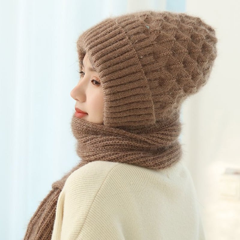 🎄Vielseitiger Strickschal mit Kapuze für den Winter für Damen