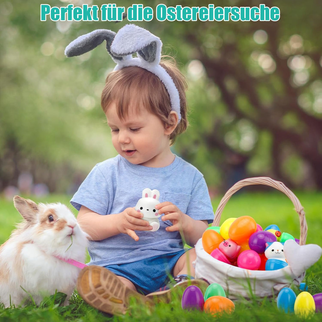 24 Stück Ostereier - Vorgefüllte langsam aufsteigende Quetschspielzeuge