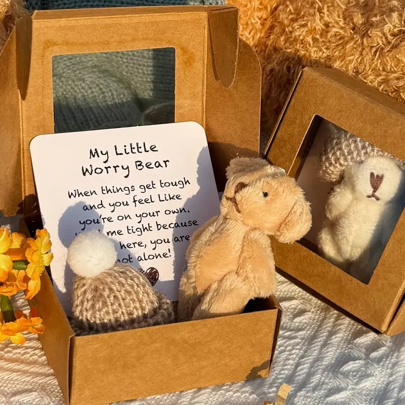⏰🎁Handgefertigter Mini-Teddybär in einer Box