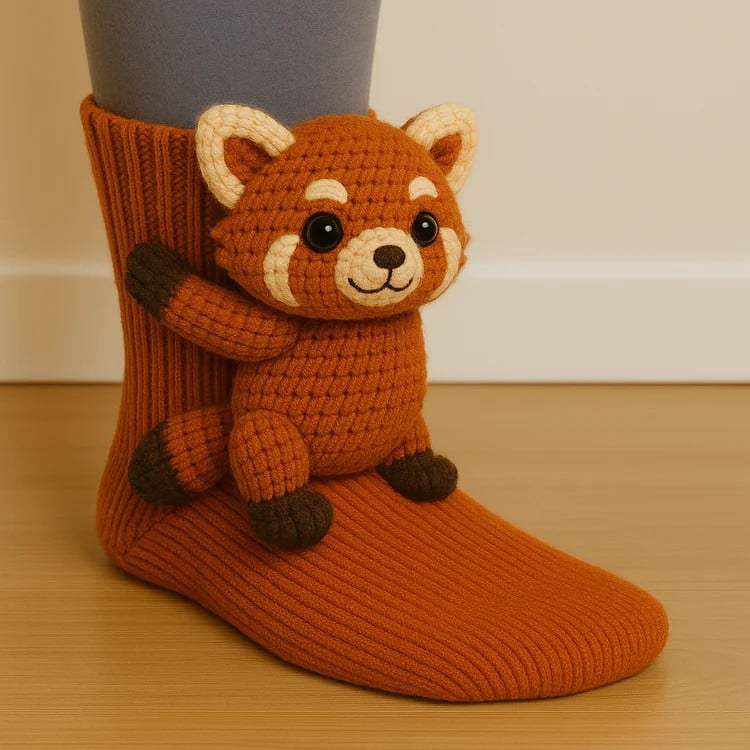 🎄🎅Simulation handgestrickte Tiersocken – warm, geeignet für zu Hause