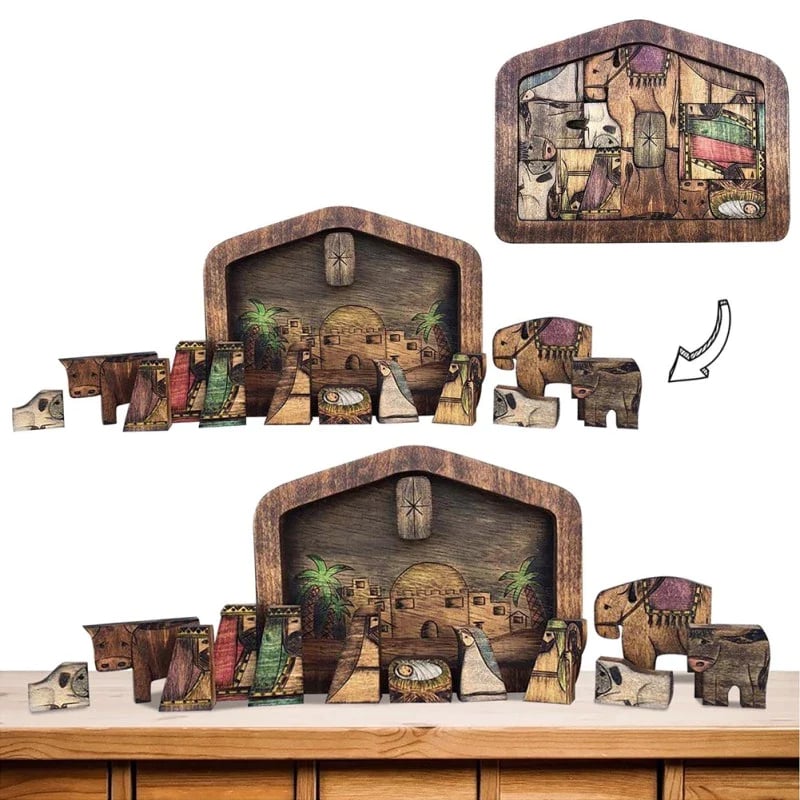 Holz Jesus-Puzzle Set