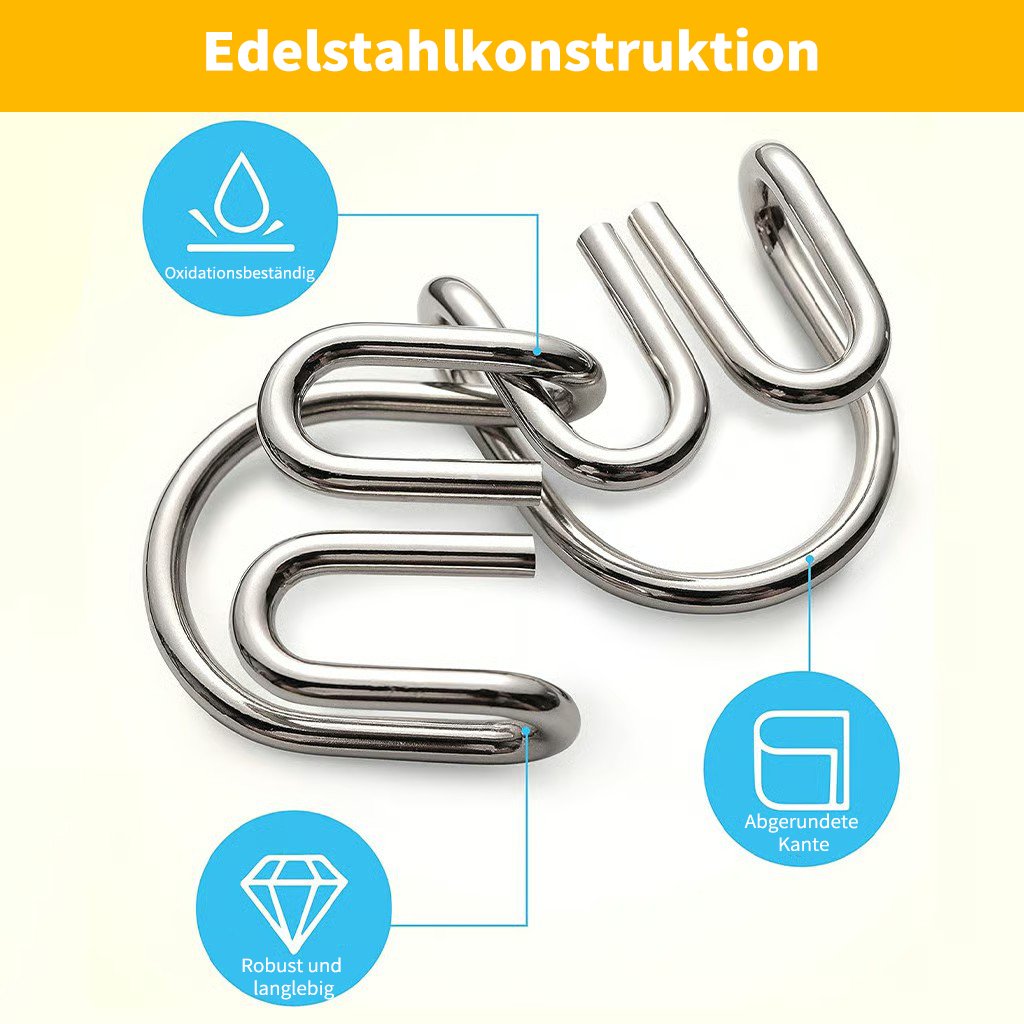 🧠Montessori Metallisches Denkspielzeug - 24-teiliges Set zur Förderung des räumlichen Denkens