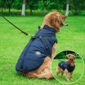🎄Winterwarme wasserdichte Hundejacke mit Geschirr