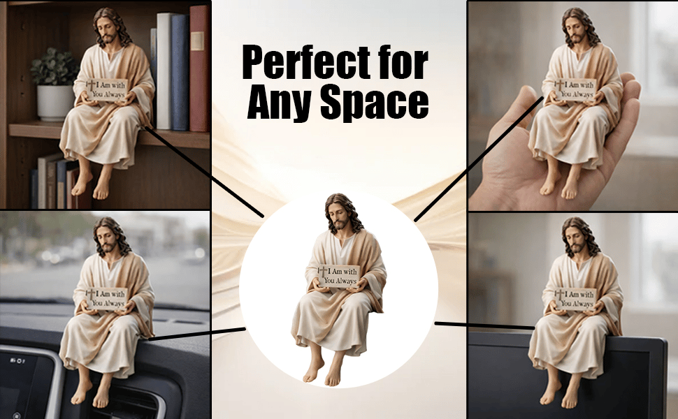 ✨Handcrafted Jesus Figurine✝️Serene Desk Companion🙏