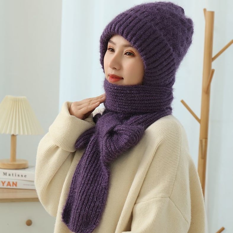 🎄Vielseitiger Strickschal mit Kapuze für den Winter für Damen