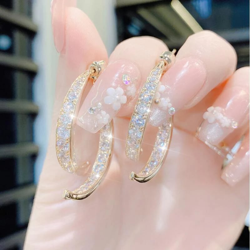 Sternestd Mode Kreuz Gebogene Ohrringe