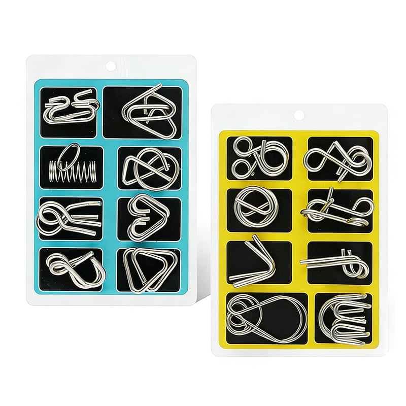 🧠Montessori Metallisches Denkspielzeug - 24-teiliges Set zur Förderung des räumlichen Denkens