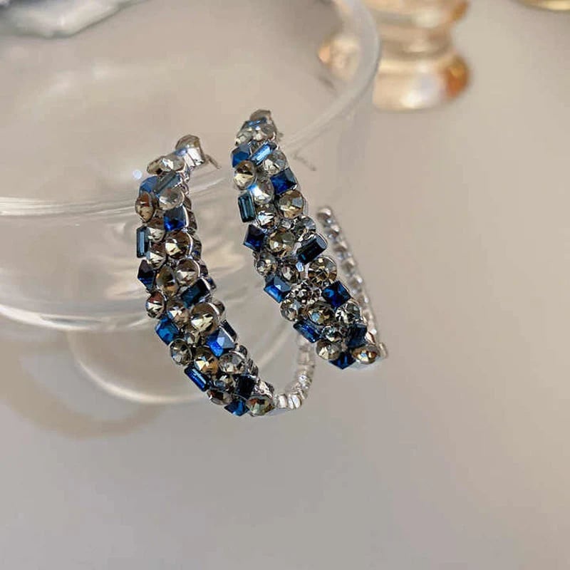 Diamant C-Form Ohrringe