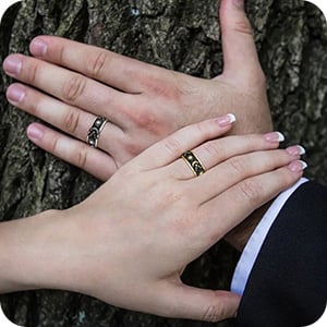 💕 Drehring mit Sonne, Mond und Sternen zur Linderung von Ängsten für Paare