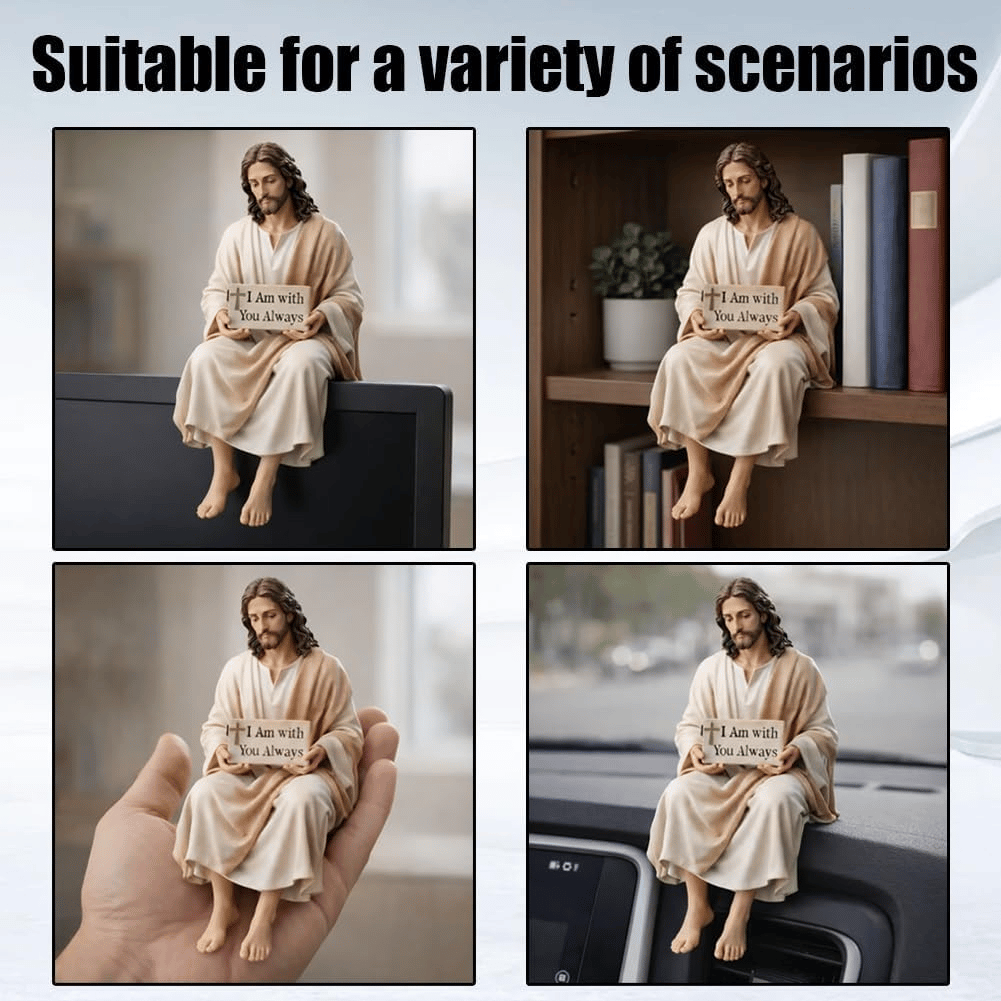 ✨Handcrafted Jesus Figurine✝️Serene Desk Companion🙏
