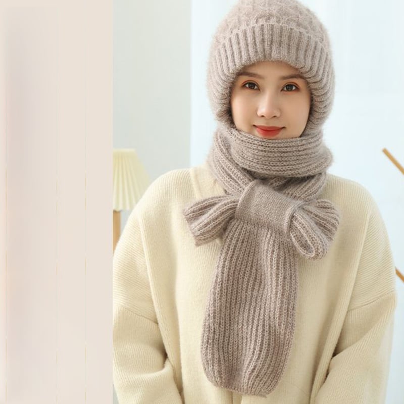🎄Vielseitiger Strickschal mit Kapuze für den Winter für Damen