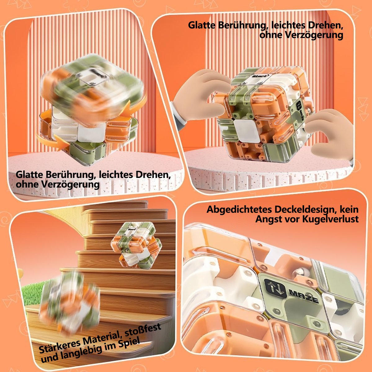 🎄🎁 2025 Weihnachts-Überraschungsgeschenk: Lustiger 3D-Labyrinth-Rollwürfel-Puzzle