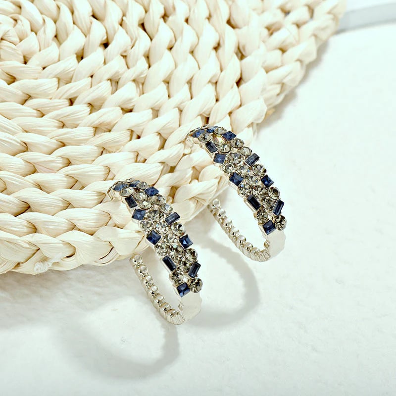 Diamant C-Form Ohrringe