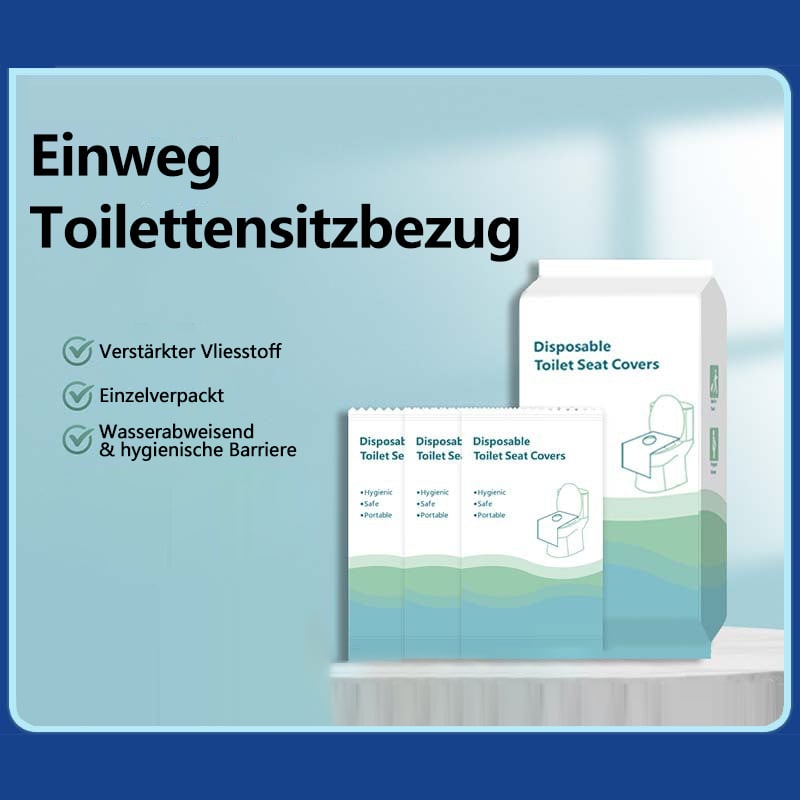 10 Packungen reißfester Einweg-Toilettensitzbezüge (einzeln verpackt)