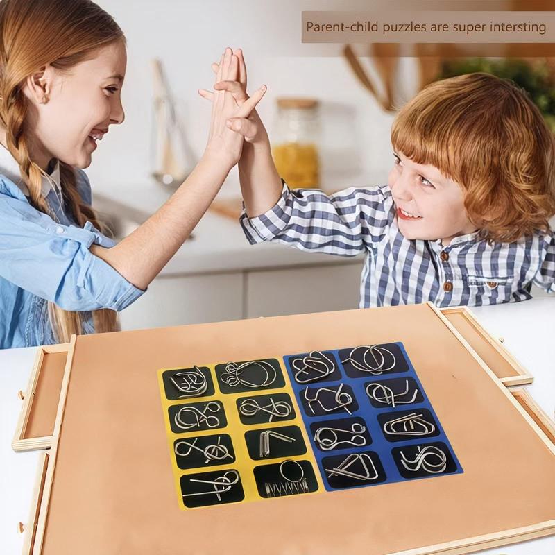 🧠Montessori Metallisches Denkspielzeug - 24-teiliges Set zur Förderung des räumlichen Denkens