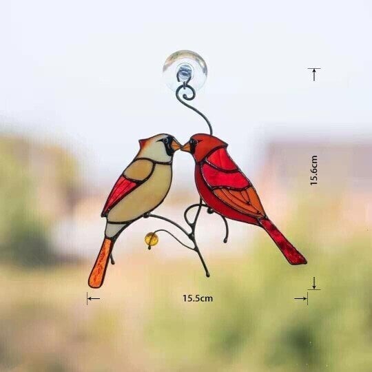 🔥Paar gebeizte Kardinalvogel-Ornamente