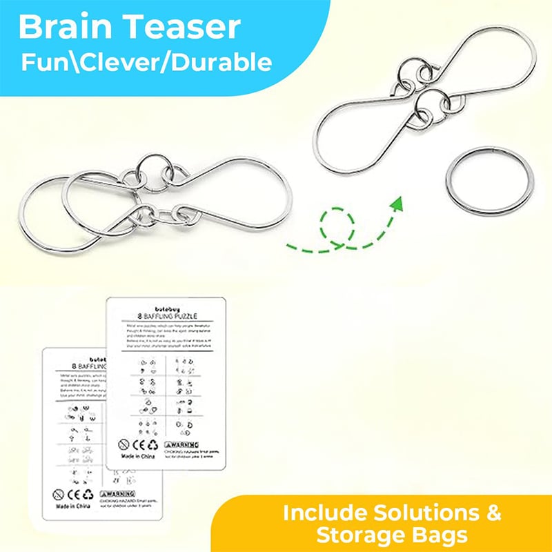 🧠Montessori Metallisches Denkspielzeug - 24-teiliges Set zur Förderung des räumlichen Denkens