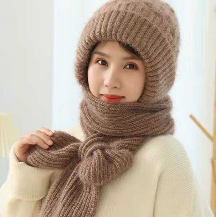 🎄Vielseitiger Strickschal mit Kapuze für den Winter für Damen