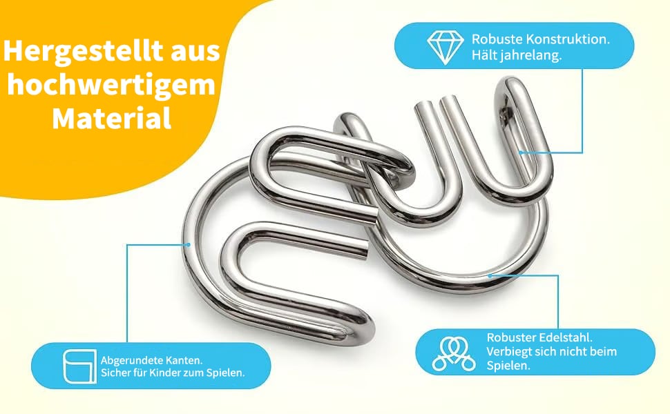 🧠Montessori Metallisches Denkspielzeug - 24-teiliges Set zur Förderung des räumlichen Denkens