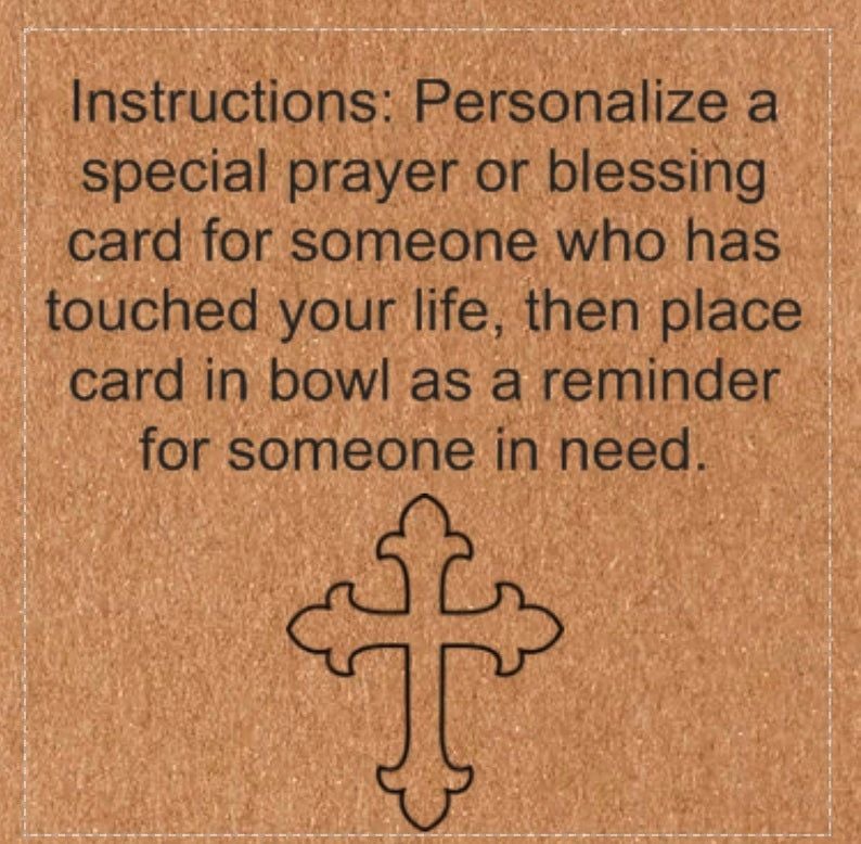 Gebetsschüssel Teigschüssel Kreuz religiöse Geschenke