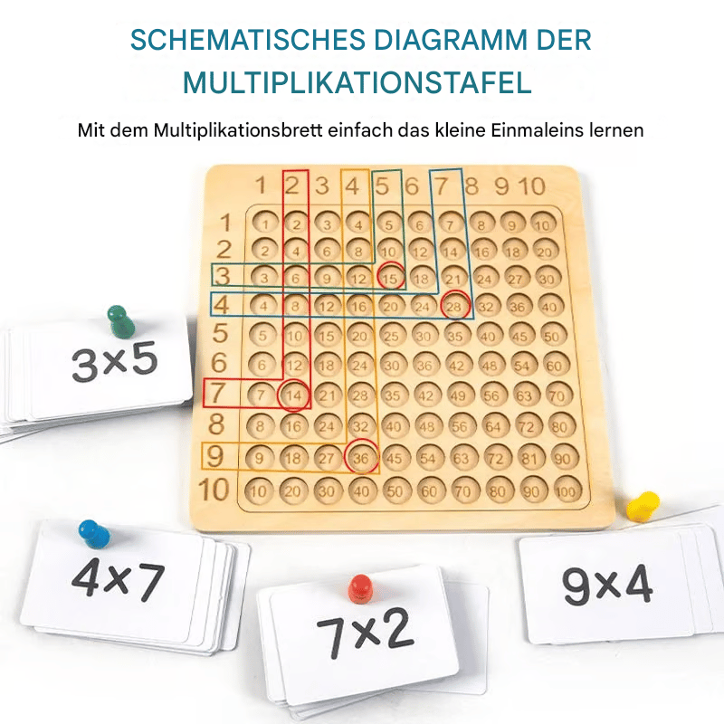 Montessori-Multiplikationsbrettspiel aus Holz