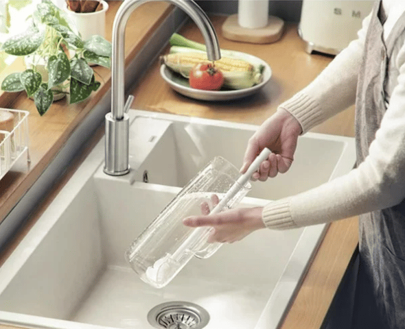 🔥Reinigungsbürste mit biegsamem Silikonbürstenkopf für die Küche