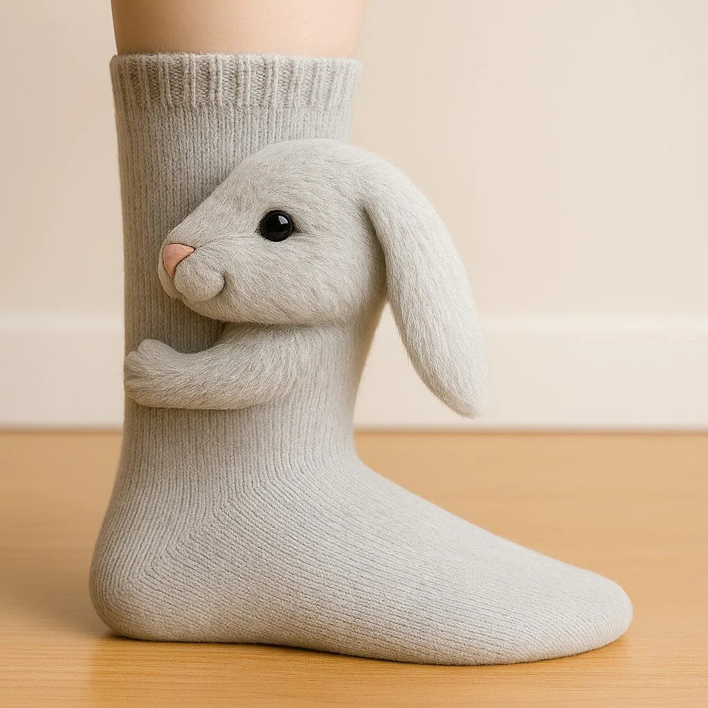🎄🎅Simulation handgestrickte Tiersocken – warm, geeignet für zu Hause