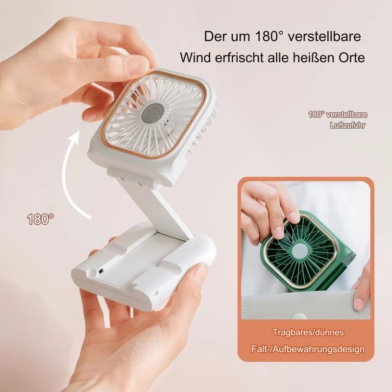 🔥Tragbarer handgehaltener persönlicher Halskettenfächer