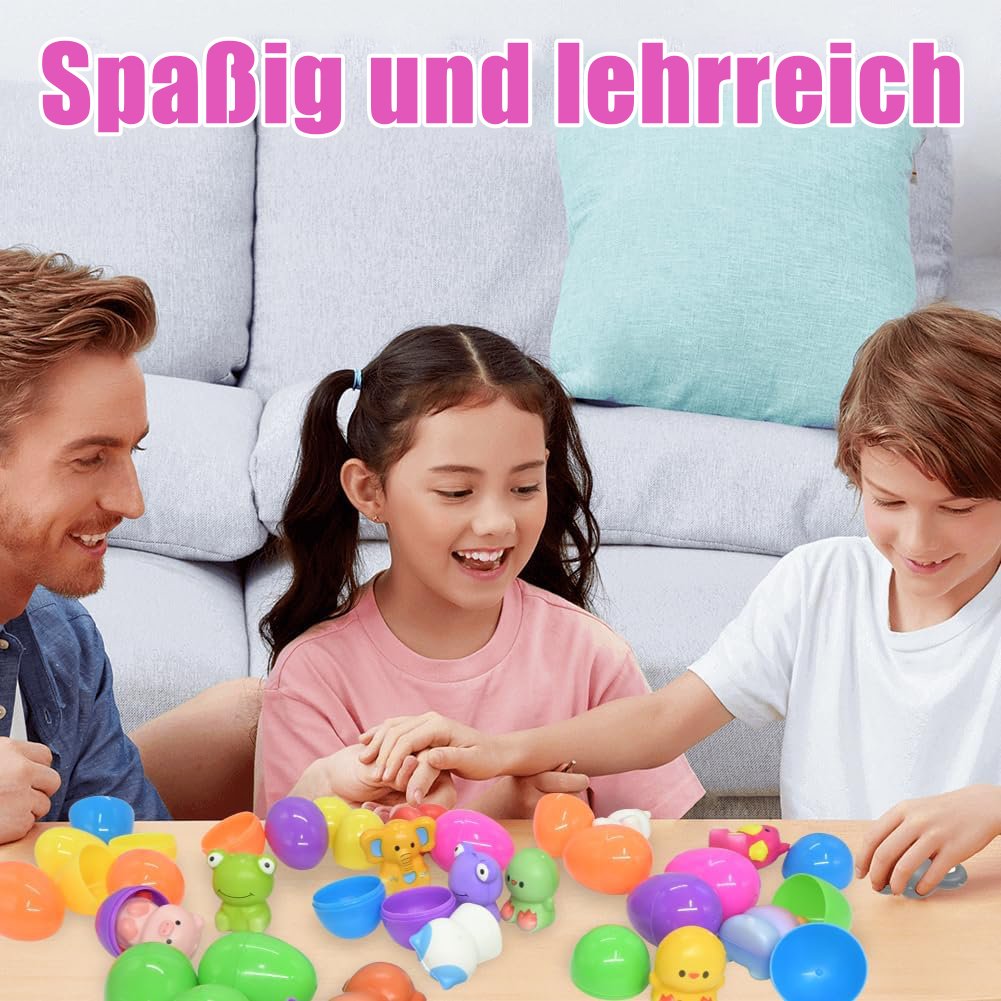 24 Stück Ostereier - Vorgefüllte langsam aufsteigende Quetschspielzeuge