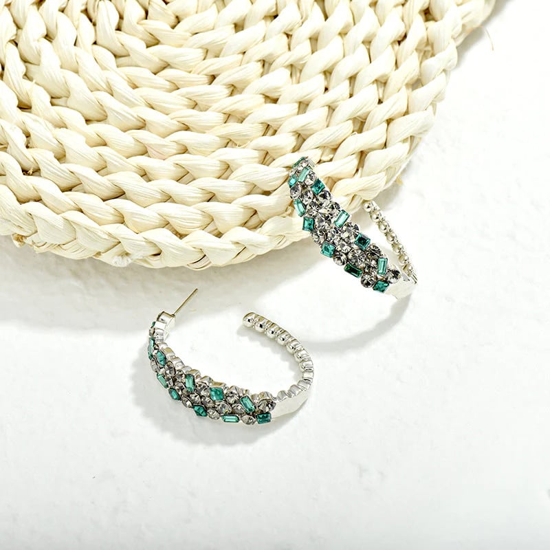 Diamant C-Form Ohrringe