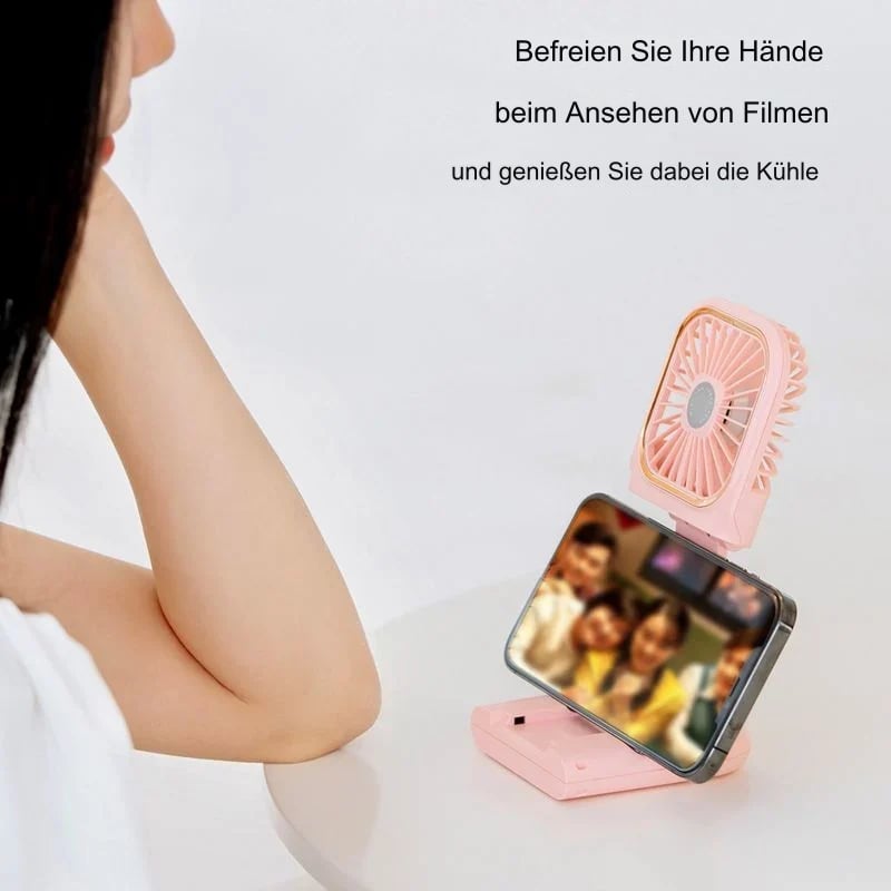 🔥Tragbarer handgehaltener persönlicher Halskettenfächer