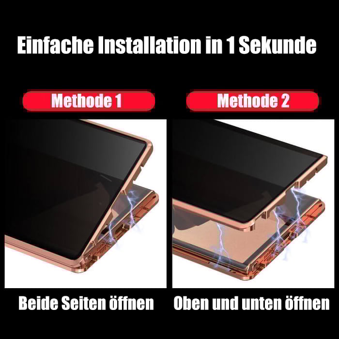 🔥Magnetische doppelseitige Handyhülle aus gehärtetem Glas für Samsung(Fingerprint recognition is not supported)