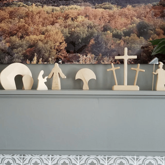 🔥Osterszene aus Holz