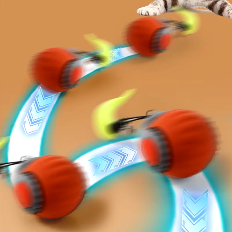 🐾Interaktiver elektrischer Rollball mit neckendem Schwanz – Intelligentes Katzenspielzeug für Spaß drinnen und draußen 🎉🐱