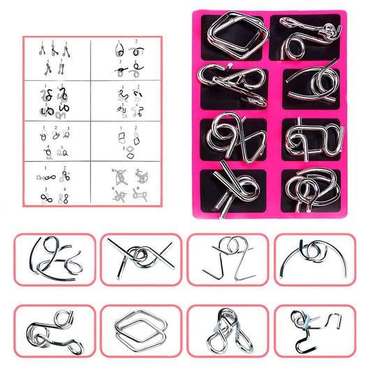 🧠Montessori Metallisches Denkspielzeug - 24-teiliges Set zur Förderung des räumlichen Denkens