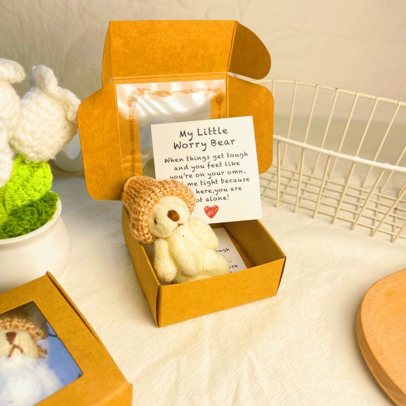⏰🎁Handgefertigter Mini-Teddybär in einer Box