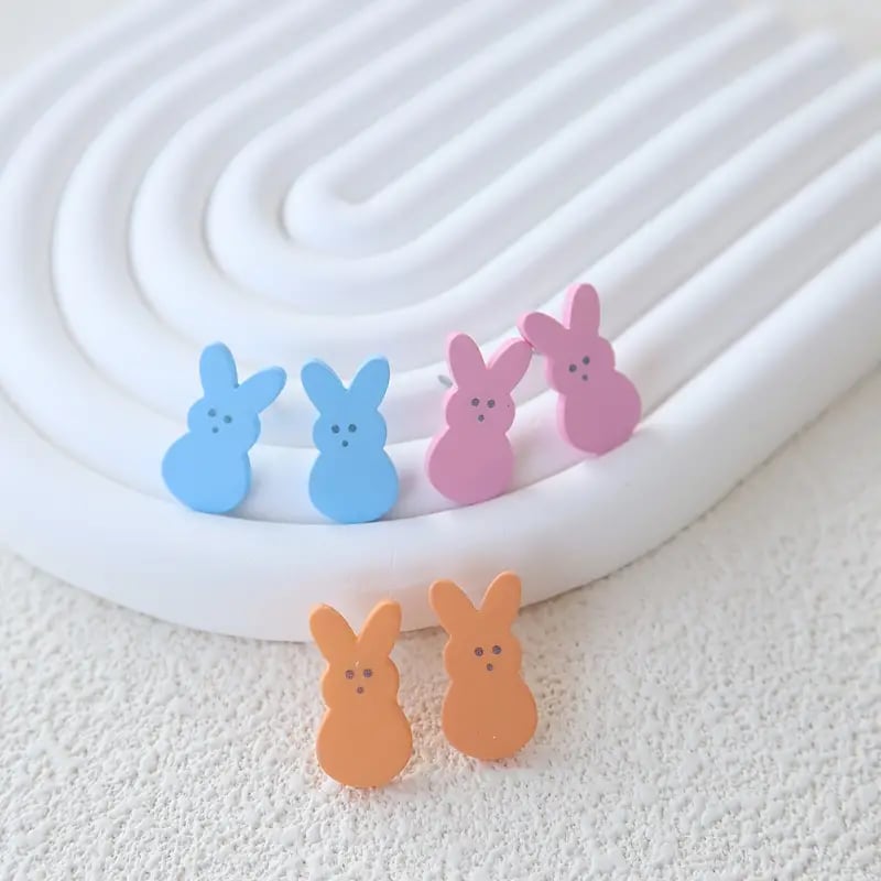 Oster-Acrylhasen-Ohrstecker