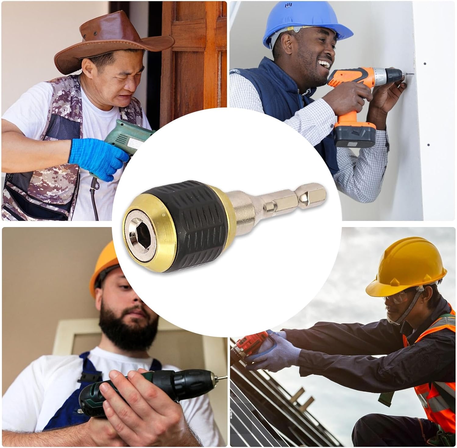 🏆Blitzangebot⚡ Sechskantschaft-Schnellwechseladapter für Bohrmaschinen – Hochleistungs-Steckschlüssel-Konverter