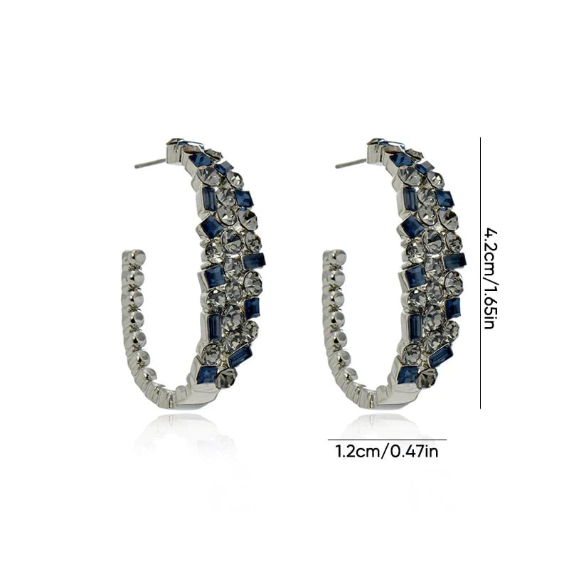 Diamant C-Form Ohrringe