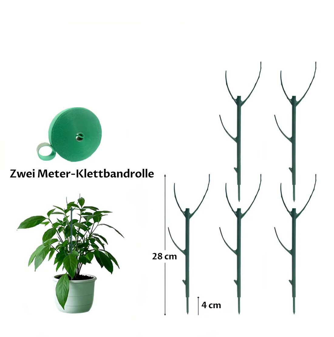 💕💖🌿 5er-Pack Pflanzenstützstäbe – Ideal für Stabilität und Wachstum deiner Pflanzen