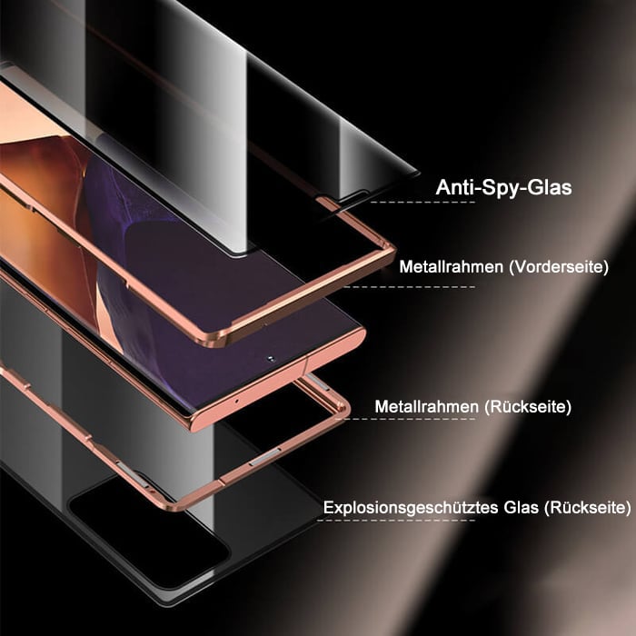 🔥Magnetische doppelseitige Handyhülle aus gehärtetem Glas für Samsung(Fingerprint recognition is not supported)