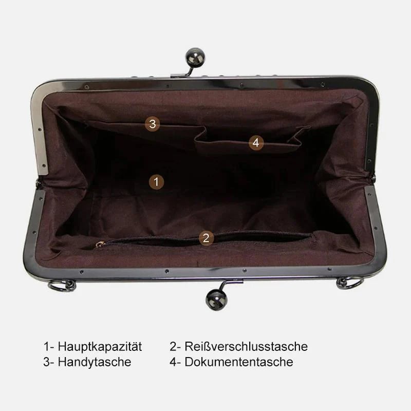 Retro Ölwachs Umhängetasche mit großem Fassungsvermögen