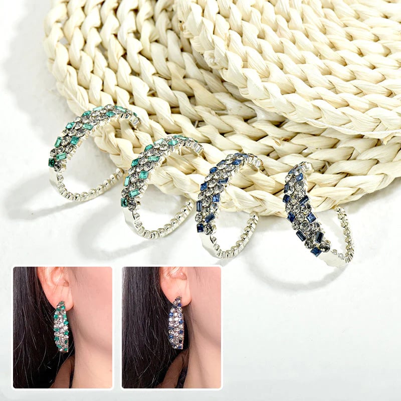 Diamant C-Form Ohrringe